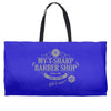 my t sharp barber shop Weekender Totes