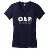 old and plastered oap ladies Women's V-Neck T-Shirt