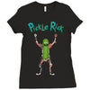 pickle rick Ladies Fitted T-Shirt