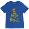 uomo dakar stampa oro moto deserto parigi africa sport V-Neck Tee