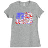 american flag peace Ladies Fitted T-Shirt