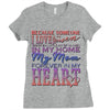 my mom is in heaven forever Ladies Fitted T-Shirt