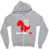 funny dino Zipper Hoodie
