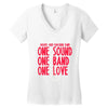 walker high marching band one sound one band one love Women's V-Neck T-Shirt