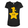 mario's shot Maternity Scoop Neck T-shirt