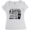 There's Nothing a Little Starbucks and Disney Can't Fix Women's Triblend Scoop T-shirt