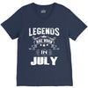 Legends Are Born In July V-Neck Tee