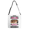 Never Underestimate A Man Who Watches Friends And Was Born in December Adjustable Strap Totes