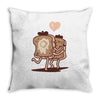 french toast kiss Throw Pillow