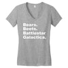 bears, beets, battlestar galactica Women's V-Neck T-Shirt