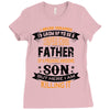 Super Cool Father Of A Freaking Awesome Son Ladies Fitted T-Shirt