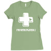 i'm with player two Ladies Fitted T-Shirt
