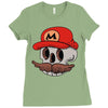 mario skull Ladies Fitted T-Shirt