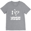 i love music V-Neck Tee