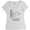 rabbit duck Women's Triblend Scoop T-shirt