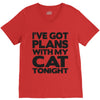 plans with my cats tonight V-Neck Tee