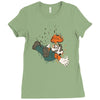 the falling italian Ladies Fitted T-Shirt