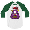 happy birthday monster 3/4 Sleeve Shirt