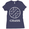 crass anarcho punk rock Ladies Fitted T-Shirt