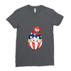 4th of July Peeking Baby Inside Egg Ladies Fitted T-Shirt