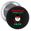 christmas baking team crew snowman Pin-back button