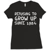 refusing to grow up since 1984 Ladies Fitted T-Shirt