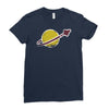 vintage space Ladies Fitted T-Shirt