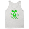 celtic green clover skull patch, irish biker patches Tank Top