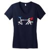 tour de france 2016 bike cycling Women's V-Neck T-Shirt