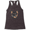 blue and tan frenchie Racerback Tank