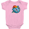 rainbow soccer Baby Onesie