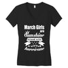 March Girls Are Sunshine Mixed With A Little Hurricane Women's V-Neck T-Shirt
