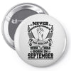 Never Underestimate Dog Rescuer Who Was Born September Pin-back button