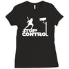stop control Ladies Fitted T-Shirt