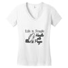 life is fragile Women's V-Neck T-Shirt