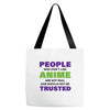people who don't like anime are not real and should not be trusted Tote Bags