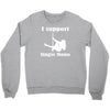 i support single moms stripper pole dancer funny saying Crewneck Sweatshirt