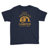 what happens in camper stays in camper vintage style camp funny Youth Tee