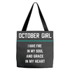 October Girl Tote Bags