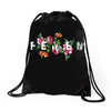 Femen with Flowers Drawstring Bags