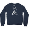 shark attack swimmer Crewneck Sweatshirt