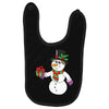 smiling snowman holding out christmas Baby Bibs