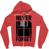 never forget floppy disk Zipper Hoodie
