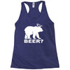 new bear deer beer funny Racerback Tank