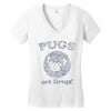 pugs not drugs Women's V-Neck T-Shirt