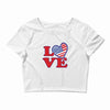 star spangled hammered Crop Top