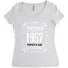 vintage made in 1957 perfectly aged a living legend Women's Triblend Scoop T-shirt