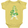paris script eiffel tower french france Baby Onesie