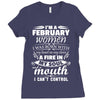 I Am A February Women Ladies Fitted T-Shirt