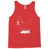 jaws chalk board movie licensed cotton blend adult Tank Top